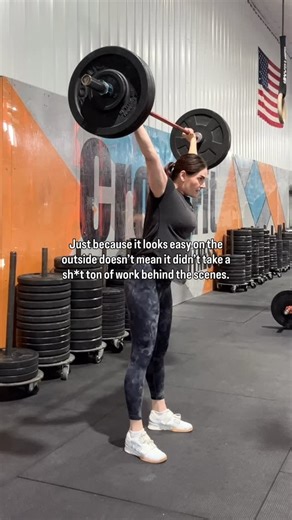 Carrie on Instagram: "Listen, am I great at weightlifting? I mean… I’m not terrible, and what I have accomplished makes me really proud. Weightlifting has so many variables, and a lot goes into whether you succeed or not. But one thing is always true: the more time you put into it, the better you get, just like anything else. When people ask how I can do it, all I can think about is the hours stacked on top of hours… one brick at a time. When you see someone who’s really good at something, you’r