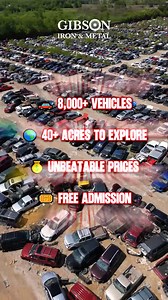Looking for used Car Parts?? Come to WISCONSIN'S LARGEST PICK & PULL! 🚗 8,000 Cars on 40 acres = UNBEATABLE selection! Save BIG 💰 on gently used parts for your vehicle at Gibson Iron & Metal. Centrally located so you don't have to drive too far: 139 S. Fieldcrest Dr. Neenah, WI 54956 Admission is FREE! Our Pick & Pull Yard is open: 🗓 Mon-Fri: 8-4pm 🗓 Sat: 8-3pm See if we have your car part available by filling out this form: https://www.gibsoniron.com/car-part-request or call us today at 920