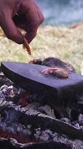 That was a first for me: mussels prepared on an iron 🤠 When was the last time you did something for the first time? #firekitchen #asmr #outdoorcooking | Fire Kitchen
