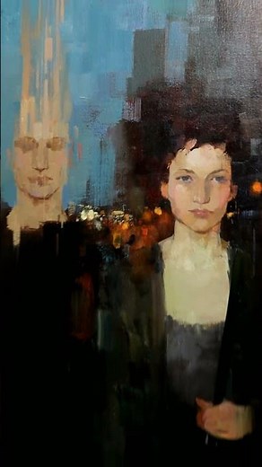 Contemporary figurative painting process #art