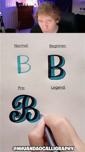 How To Draw Letter B! 🤯 #shorts