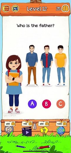 Braindom 2 Level 12 Who is the father Answers and Solutions
