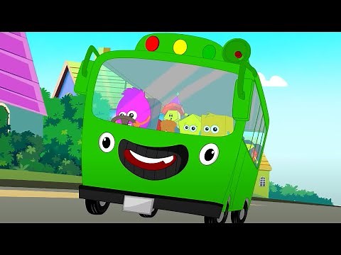 Wheels On The Bus, School Bus and Vehicle Song for Kids by Mr Shapes