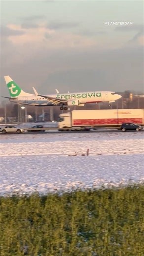 BOEING 737-8K2 TRANSAVIA FROM TROMSO TO AMSTERDAM LANDING SCHIPHOL AIRPORT PHHSM #aviation #viral