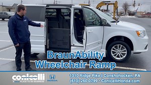  Cruise in style and accessibility! Join Chance Carlin at Conicelli Honda Pre-Owned as we unveil the 2016 Dodge Caravan SXT with the BraunAbility package.  Wheelchair-friendly, power-packed, and ready for your journey! Contact us for the keys!  https://bit.ly/49aB3Jm | Conicelli Autoplex | Facebook