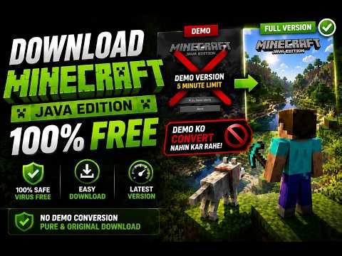 How to Download Minecraft Java Edition FREE (2026) | NOT Demo Conversion!