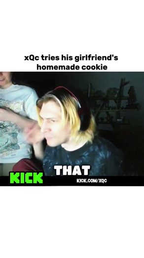 xQc tries his girlfriend's homemade cookie #xqc #shorts #viral #fyp