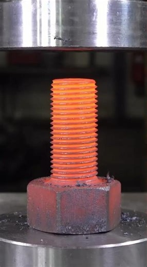 Red Hot Bolt vs Hydraulic Press 🔥 Will It Melt or Snap? #shorts #hydraulicpress #redhot #metal