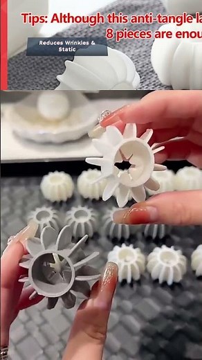 Reusable Silicone Laundry Balls, Anti-Tangle Soft Washing Machine Balls for Smooth and Wrinkle-Free