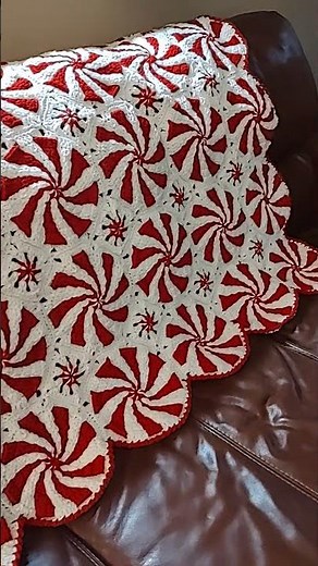 It's Never Too Early To Start! | Crochet Peppermint Throw | Crochet Afghan | Crochet Christmas Decor