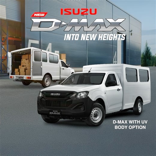 More Space. More Business. The New Isuzu D-MAX with a Utility Van Body option is perfect for your growing negosyo! | Isuzu Philippines