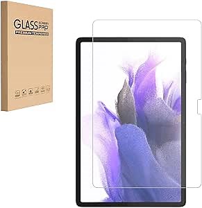 Designed for Samsung Galaxy Tab S7 FE 5G/S9 FE Plus/S9 Plus/S8 Plus 12.4 inch Tempered Glass Screen Protector 9H Anti Scratch HD Clear Bubble Free(1pcs)