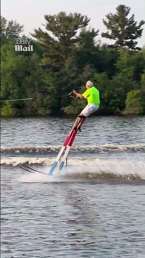 85-year-old shows off amazing water skiing skills