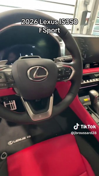 2026 Lexus IS350 F Sport: Ultra White Exterior, Radiant Red Interior