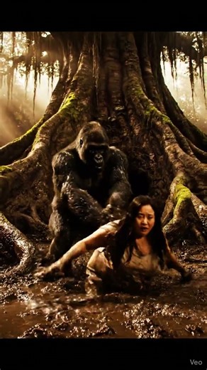 A Woman in the Clutches of a Wild Gorilla!