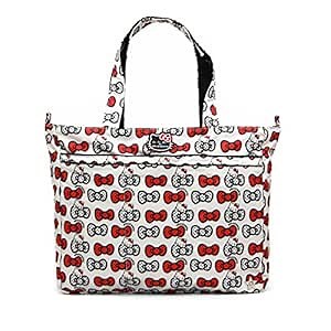 Ju-Ju-Be Hello Kitty Collection Super Be Zippered Tote Diaper Bag, Peek A Bow