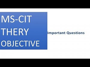 MS-CIT Objective Most Imp Questions