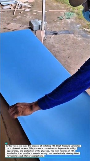 Installing HPL on Plywood | Furniture Lamination Process.