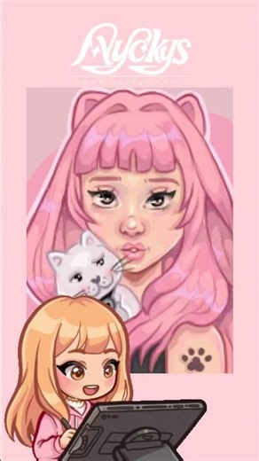 Pink vibes and lots of cuteness 🌸✨ #kawaiiart #nekoart #pinkaesthetic