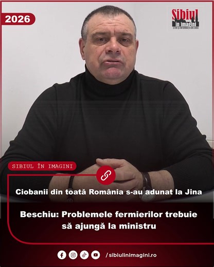 Sute de ciobani din întreaga țară s-au reunit, ieri, în comuna Jina, la o întâlnire organizată de Asociația Profesională a Ciobanilor din România, pentru a discuta principalele probleme din sectorul oieritului. La eveniment a participat și consilierul județean Dumitru Beschiu, care și-a exprimat sprijinul pentru crescătorii de ovine și pentru demersurile acestora. | Sibiul în Imagini