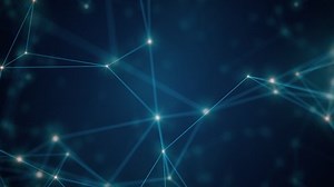 Abstract geometric animation with beams of flickering light connected by lines. Web concept animation