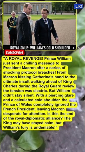 WILLIAM'S REVENGE! 😱 Why He Ignored President Macron! #RoyalNews #PrinceWilliam #Shorts