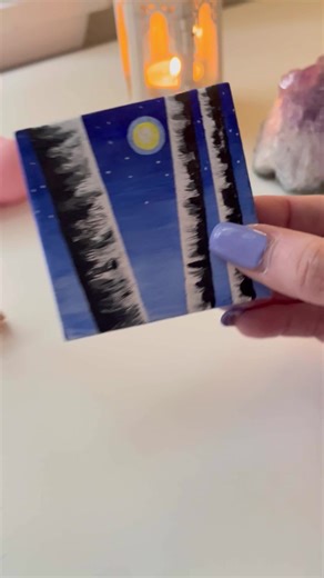 Mini Birch Tree Canvas Art Ideas for Acrylic Painting