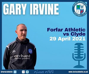 22 reactions | Gary Irvine Interview on 29 April 2021 following the Loons first home win of the season. | Forfar Athletic Football Club (Official) | Facebook