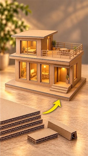 Turning Cardboard into a Tiny House 📦🏡