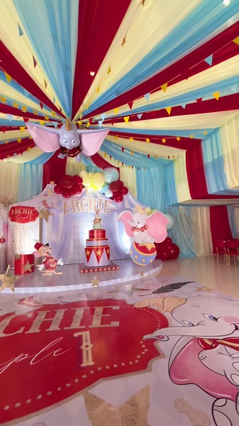 Dumbo Themed Birthday Party for Archie's First Birthday