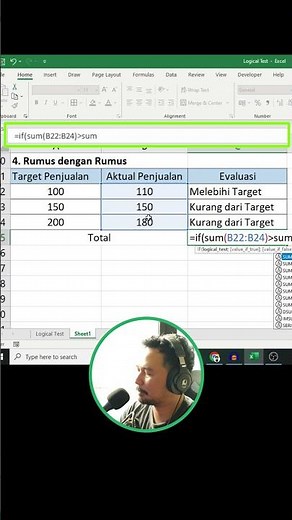 Logical Test Rumus IF Excel | Part 4 #excel #exceltutorial