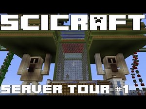 SciCraft Minecraft Server Tour #1 - BIGGEST FARMS I HAVE EVER SEEN!