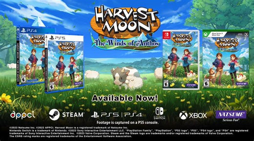 Harvest Moon: The Winds of Anthos is Available Now On Switch