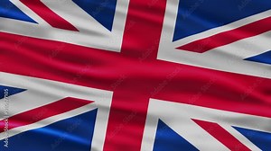 Realistic flag of 3d animation Seamless looping, detailed fabric texture 4k resolution motion graphic background