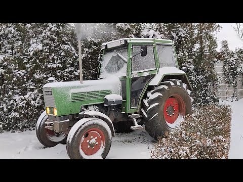 COLDSTART -10°C Fendt Farmer 105 LS Turbomatik OPEN PIPE SOUND