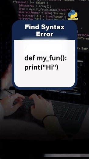 Try to solve this syntax error #python #shorts #youtubeshorts #shortsfeed