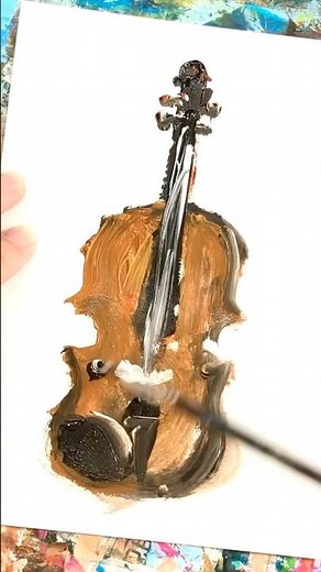 バイオリン🎻【アクリル絵具】#shorts #イラストメイキング #イラストレーター #art #painting #acrylicpainting