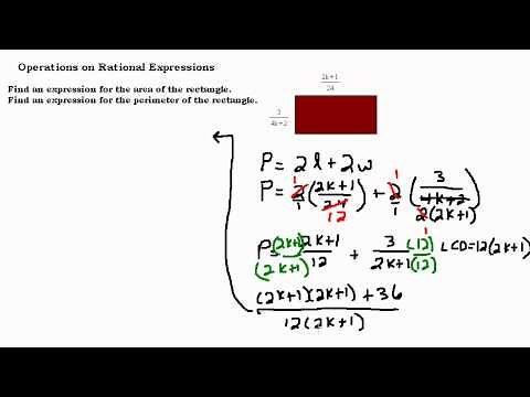 Rational Expressions - Area and Perimeter of a Rectangle