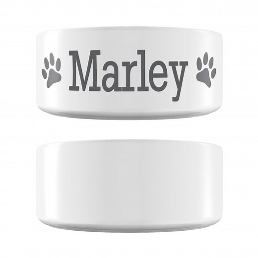 FRISCO Paw Print Ceramic Personalized Dog Bowl, 2.75 cup - Chewy.com
