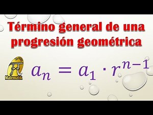 General term for a geometric progression