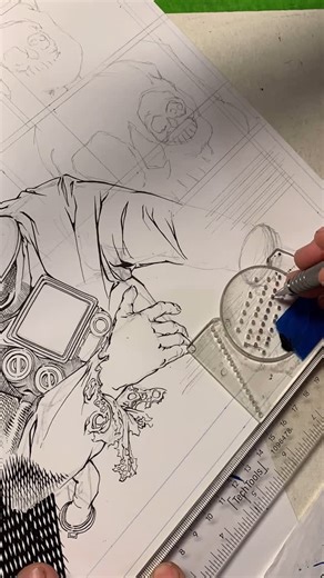 Kyle Gigstead on Instagram: "Evening lettering. Catching up on some side work. Ames lettering guide and t-square, mechanical pencil."