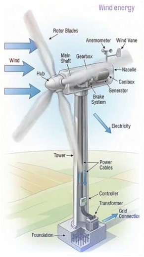 Wind Turbines - All Components #windenergy #windturbines