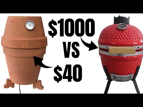 Flower Pot DIY BBQ Smoker "Kamado Style" For Under $50
