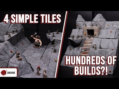 MountainBlocks - DIY connecting Mountain and Cave Tiles for D&D and wargames
