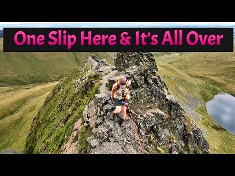 How Dangerous Is Sharp Edge Really? POV Cam Of The Ridge On Blencathra
