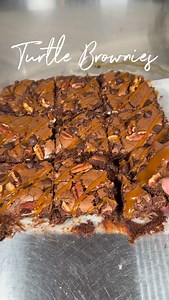 Loaded turtle brownies . . . . . . . #brownies #turtlebrownies #dessert #snacks | Busy Baking