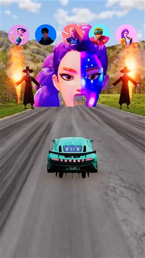 Beamng Shorts & fire 🔥 & zoey 💚 & jinu 💙 & mira 💗 & baby saja 🤍 & rumi 💜