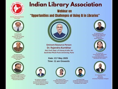 ILA Webinar on Opportunities and Challenges of Using AI in Libraries