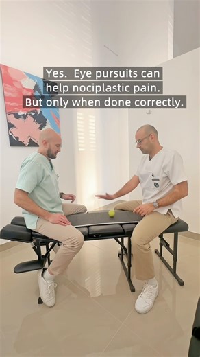 Eye pursuits don’t fix tissue, they calm the nervous system amplifying pain 👇