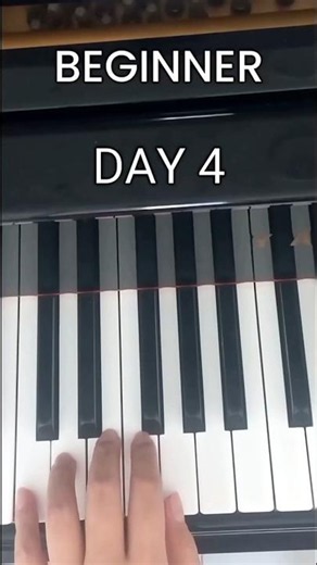 Beginner playing piano Day 4 #piano #pianotutorial #pianocover #pianolessons #easypiano #pianomusic